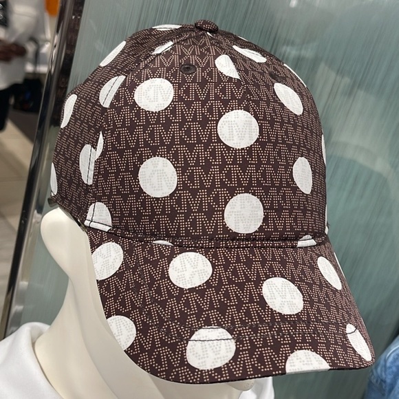 Michael Kors Accessories - Michael Kors Women's Baseball Cap Hat Adjustable OS Chocolate BROWN DOTS
NWT